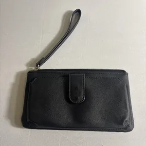 GUESS Bowie Embossed Logo Black‎ Wristlet Wallet Credit Card Clutch Y2K thumbnail 6
