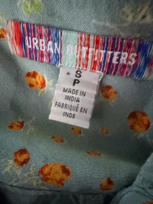 Urban Outfitters Light Blue Mini Skort with Orange Floral Print thumbnail 5