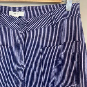 SKFK Mariartze Cropped Culottes Pants Womens Sz 6 8 Organic Cotton Striped thumbnail 4