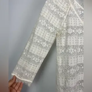 Joie Ivory Floral‎ Lace Mini Cover Up Dress thumbnail 2