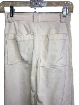 Madewell Emmett Wide-Leg Mid-rise Pants in Corduroy Cream Size 23 thumbnail 6