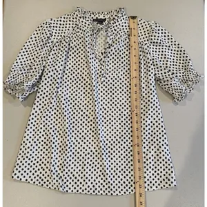Adrianna Papell Top Small Work Academia Polka Dot Preppy Twee Retro Coquette thumbnail 4