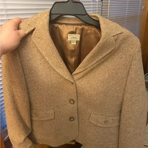Women’s NWOT Vintage L.L. Bean Wool Silk Blend Blazer Size Medium thumbnail 2