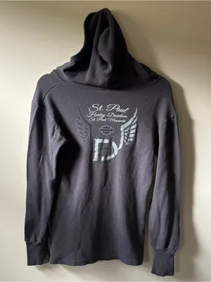 Harley-Davidson Hooded Long Sleeve with Rhinestone Logo thumbnail 5