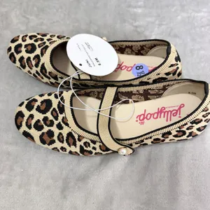 Jellypop Juni Mary Jane Flats Leopard Knitted Memory Foam Woman's 8.5 Tan Brown thumbnail 2