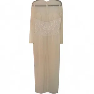 Vintage Oleg Cassini Black Tie Ivory Beaded Formal Gown Size 14 Sweetheart Neck thumbnail 3