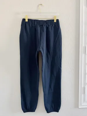 NEW Pact Brushed Fleece sweatpants joggers blue organic cotton minimalist Size S thumbnail 6