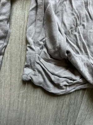 Cozy Casual Light Gray Long Sleeve Twist-Front Top thumbnail 3