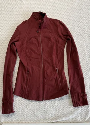 Lululemon Define Jacket Luon Dark Red Full Zip Yoga Activewear Size 6 thumbnail 1