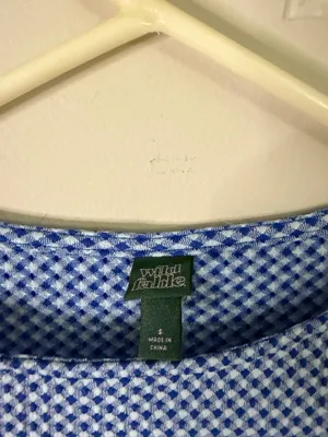 Wild Fable Blue Checkered Tie-Side Tank Top thumbnail 2