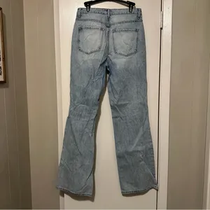 Vervet wide leg distressed light wash denim jeans size 29 thumbnail 4