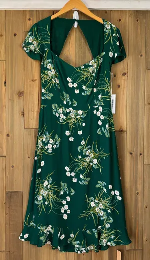 Reformation Rosi Dress Buena Green NEW thumbnail 1