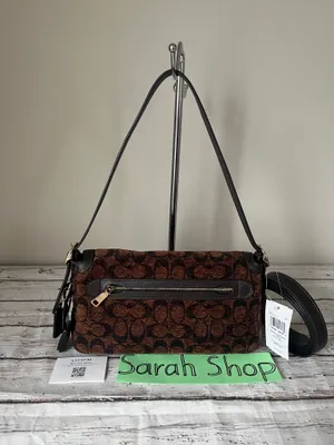 Coach Etta Small Flap Bag In Signature Chenille thumbnail 3