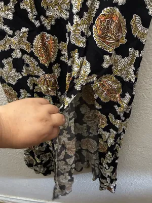 Reformation Floral Paisley Midi Dress High Side Slit Boho Slip Dress 0 thumbnail 7