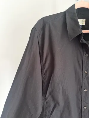 Universal Threads Shirt Dress Black Long Sleeve Button-Up Tunic Collared Size L thumbnail 3