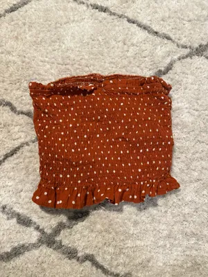Orange Polka Dot Bandeau Top thumbnail 3