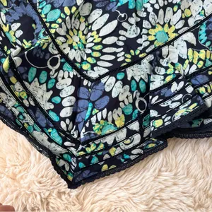 Aerie Rock 'n' Ruffle Skort in Blue Black Purple Multi Size XSmall NWT thumbnail 2