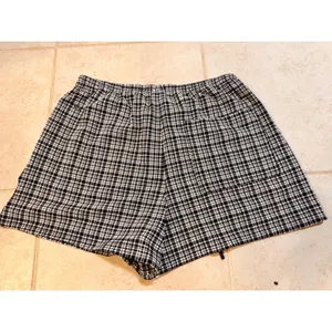 Lululemon Lab Seersucker Plaid Shorts Black White Drawstring LW7DKIS Small thumbnail 4