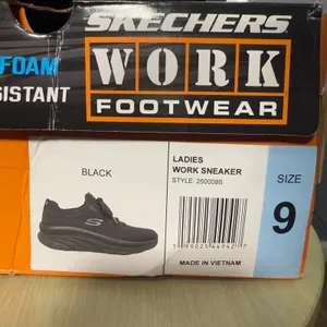 Skechers Womens Relaxed Fit Slip Resistant Memory Foam Work Shoes, Black, US 9 thumbnail 8