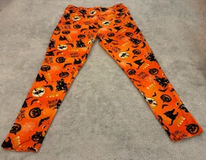 Women’s Terra & Sky Brand Halloween Orange Printed Leggings Size 1X thumbnail 1