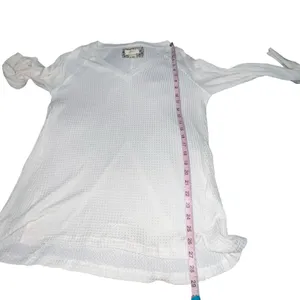Anthro Maeve Pearson‎ Thermal Waffle Knit Long Sleeve V Neck Top Women Large thumbnail 6