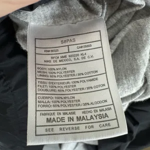 Nike Vintage Black Snap Up Hooded Packable Lined Windbreaker Women's Size XL‎ thumbnail 7