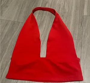 Wild Fable Vibrant Red Halter Top thumbnail 1