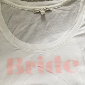 Express Bride Tee White Pink Lightweight Size S thumbnail 3