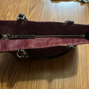 Coach Chelsea Handbag Pebble Shoulder Bag Hobo Purse Leather Burgundy thumbnail 6