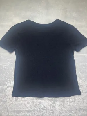 Vans Black Ribbed Crewneck Tee with Logo Patch thumbnail 4
