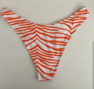 Cider orange and white tiger bikini set thumbnail 4