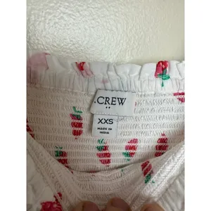 J. Crew Strawberry Smocked Tiered Midi Dress Sz. XXS thumbnail 5
