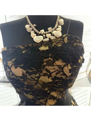 Vintage 90s dress black gold brocade floral whimsigoth cocktail wedding guest XL thumbnail 15