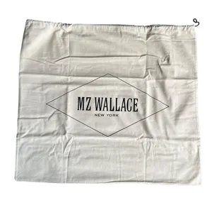 MZ Wallace Large Cream Dust Bag Drawstring Closure 26” x 23” thumbnail 2