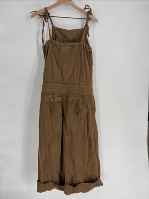 Anthropologie Hei Hei brown crop corduroy overalls 4 thumbnail 3