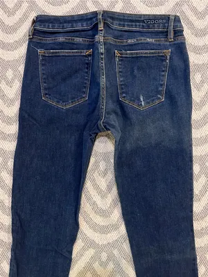 VIGOSS Women’s Jagger Distressed Classic Fit Skinny Blue Denim Jeans 28 thumbnail 5