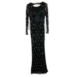 NWT Mac Duggal #9109 Sequin Embellished Long Sleeve Gown Dress Black Size 0 NEW thumbnail 11