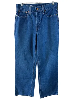 J.Crew High Rise '90s Wide-Leg Jeans Women's 28 Blue Denim Cotton Lyocell thumbnail 2