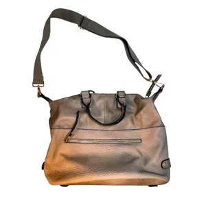 Moda Luxe Taupe Convertible Satchel Crossbody‎ Bag Gold Hardware thumbnail 3