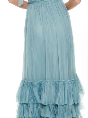 Elegant Blue women’s Boho style Dress thumbnail 4