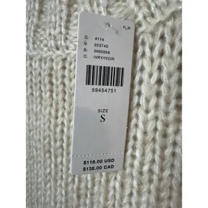 Anthropologie Greylin Dory Sweater Women's Size Small Cream‎ Chunky Knit #RR-1 thumbnail 3