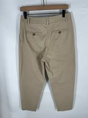 Aritzia Beige Khaki Mid-Rise Chino Carrot Trousers thumbnail 8