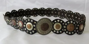 Black & Brown Concho Western Boho Statement Belt thumbnail 1