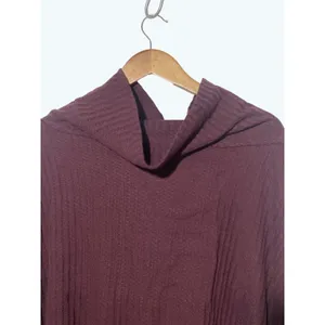 Free People Shirt Women's Small NWT Juicy Cowl Neck Oversized Split Back Wine thumbnail 7