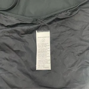 Good American NEW Swimsuit Medium One Piece Shine Barely There Black Tie NWOT thumbnail 11