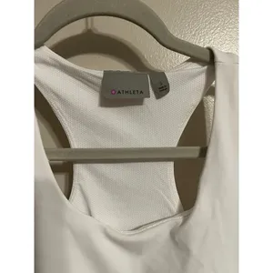 Athleta Daydreamer Racerback White Fitted Workout Tank Top Sz. S thumbnail 3