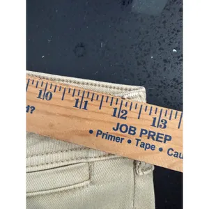 Maeve High Rise Wide Leg Khaki Tan Pants Raw Hem‎ Stretch Cotton Tencel 26 thumbnail 6