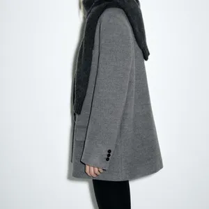 Zara Blogger's Favorite Oversized Gray Blazer Large 8913/581 NWOT Quiet Luxury thumbnail 5
