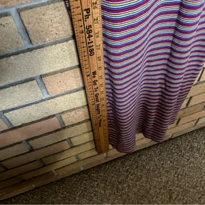 Juicy Couture Womens Midi Dress Multicolored Stripe Rib Knit Side Slit Small thumbnail 8