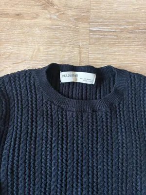 Pull & Bear Black Crewneck Knit Sweater thumbnail 3